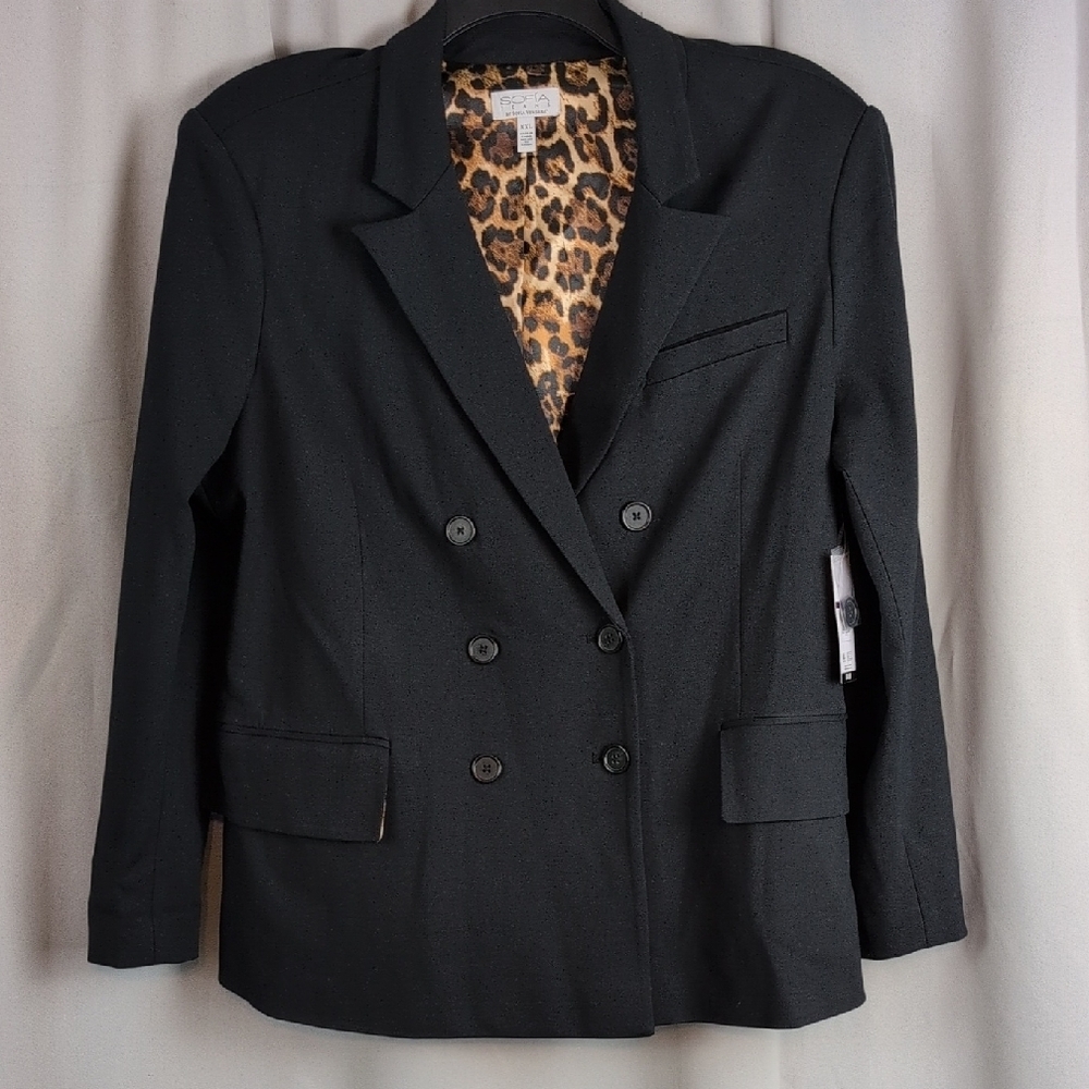 Sofia by Sofia Vergara Leopard Print Jacket XXL N… - image 2